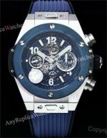 Swiss Grade Clone Hublot Big Bang 7750 Chronograph Stainless Steel Blue Dial